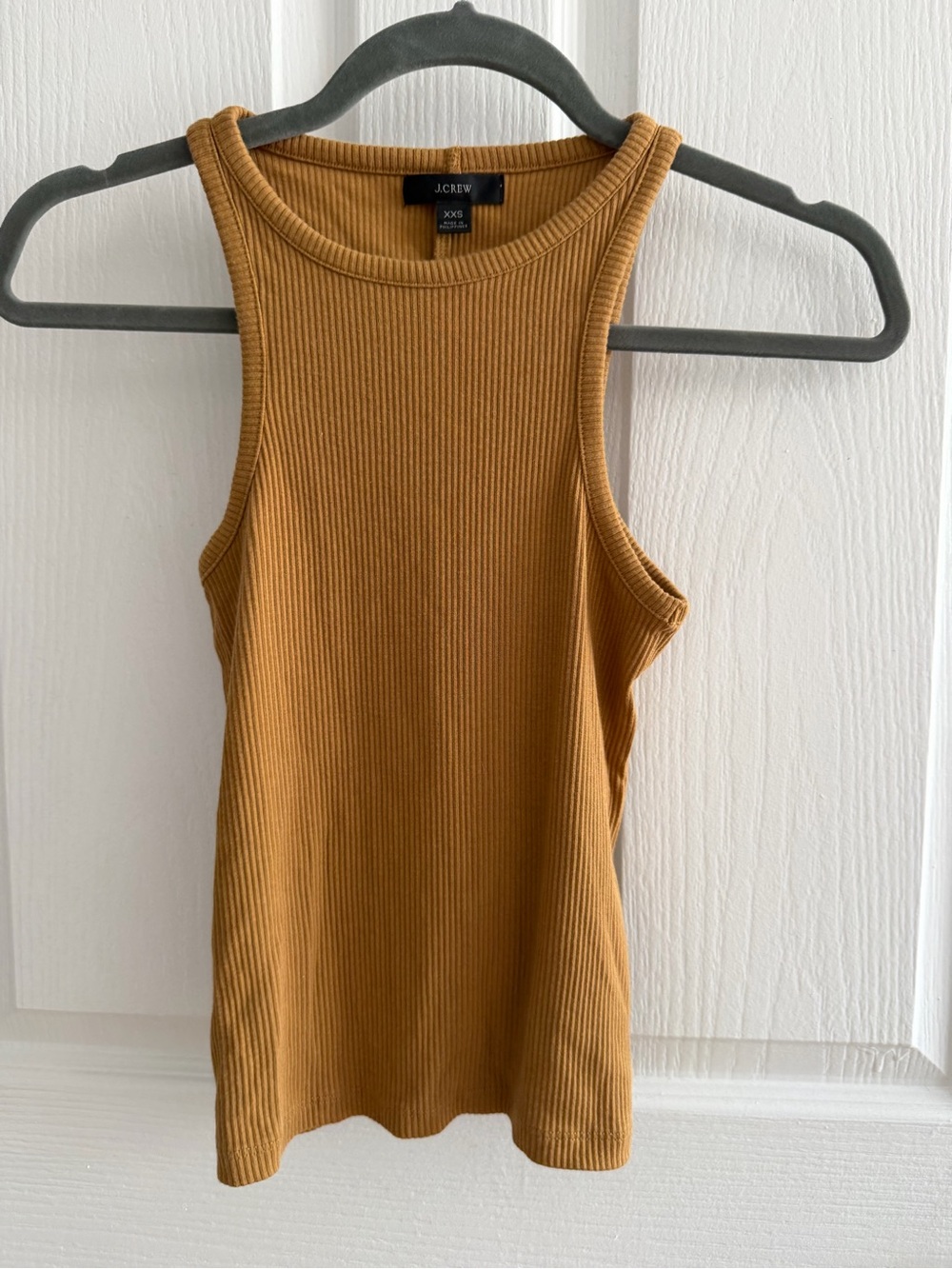 J. Crew Ribbed Tank Top in Bronze Tan